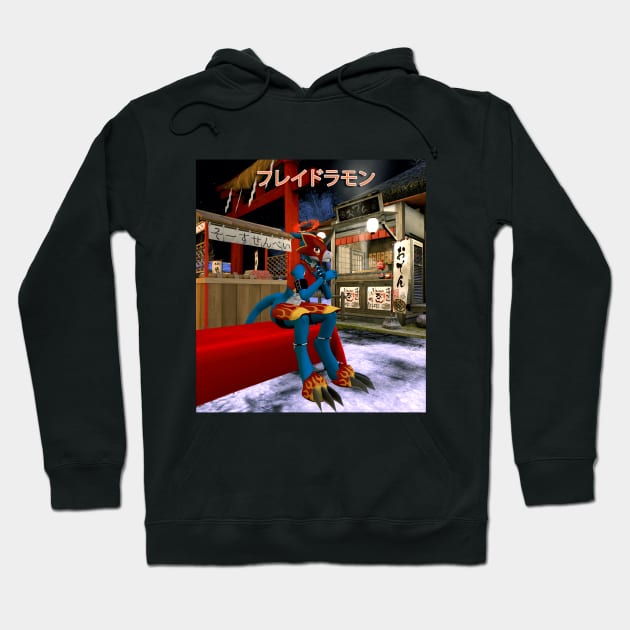 Flamedramon (Fladramon) Hoodie by Sonic Mobian